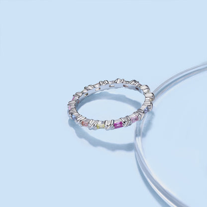 [Lumi Jewelry]Charming Colorful Round Cut Daily Ring