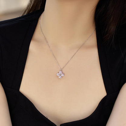 [Lumi Jewelry]Four-Leaf Clover And Eight-Pointed Star Necklace