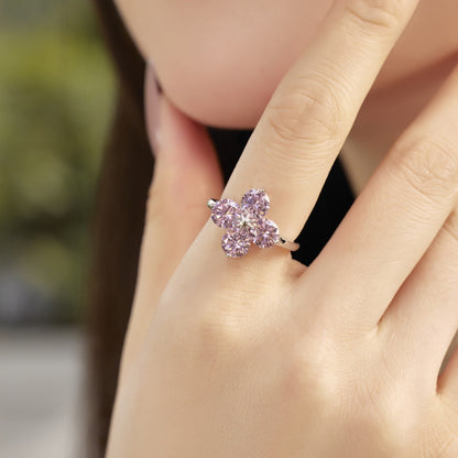 [Lumi Jewelry]Four-Leaf Clover Eight-Pointed Star Ring