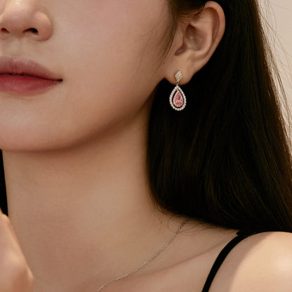 [Lumi Jewelry]Ornate Delicate Water Drop Shape Banquet Earrings