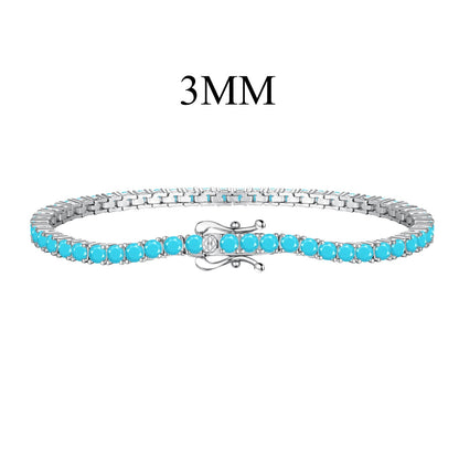 [Lumi Jewelry]Dainty Charming Round Cut Tennis Bracelet