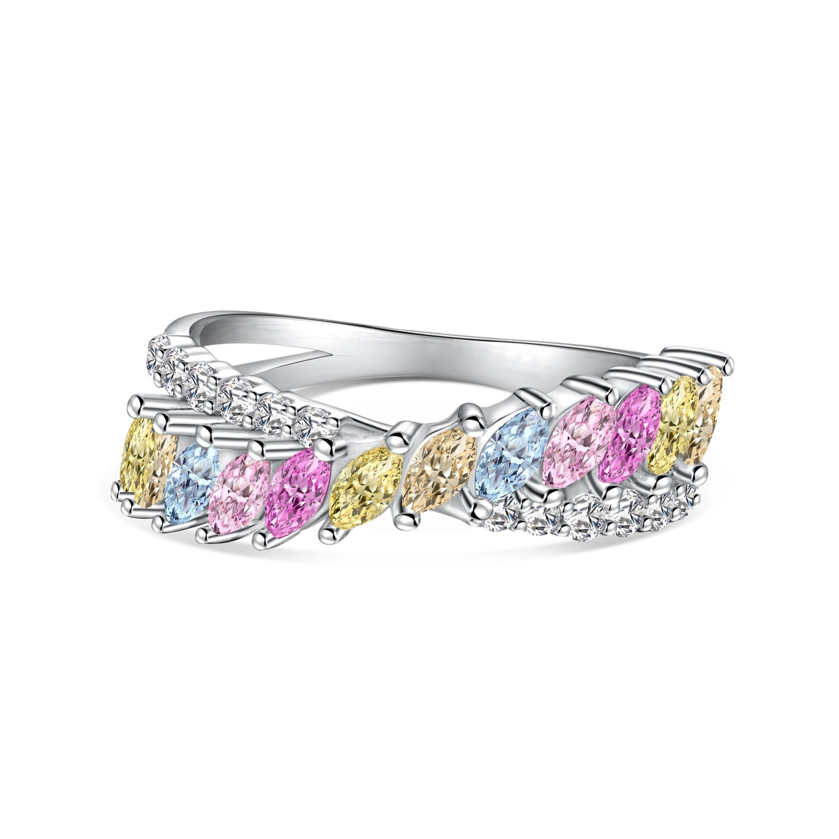[Lumi Jewelry]Unique Colorful Marquise Cut Daily Ring