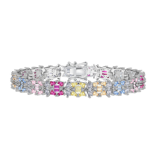 [Lumi Jewelry]Delicate Colorful Multi Cut Party Bracelet