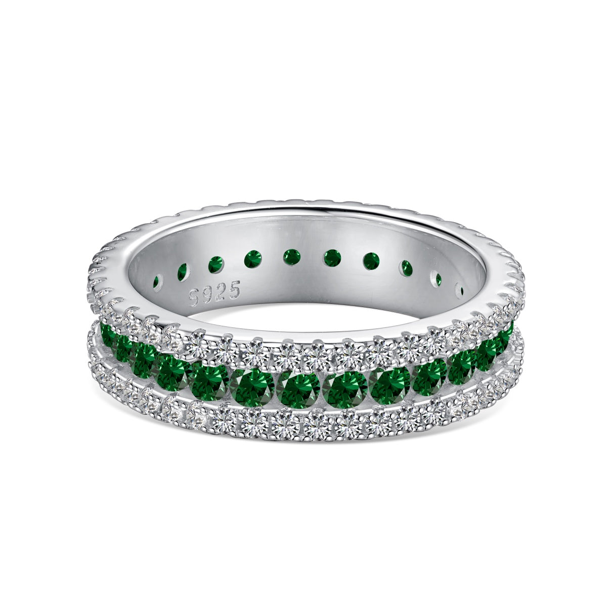 [Lumi Jewelry]Delicate Colorful Round Cut Daily Ring