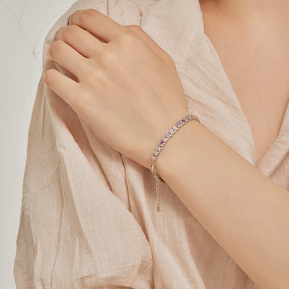 [Lumi Jewelry]Delicate Colorful Multi Cut Daily Bracelet