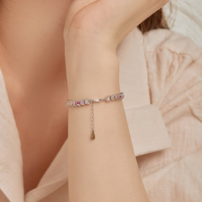 [Lumi Jewelry]Delicate Colorful Multi Cut Daily Bracelet