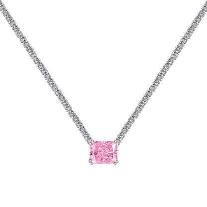 [Lumi Jewelry]4.0 Carat Elegant Radiant Cut Necklace