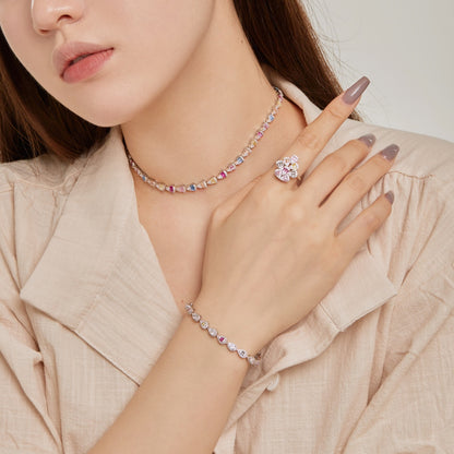 [Lumi Jewelry]0.25 Carat Radiant Water Drop Shape Daily Bracelet