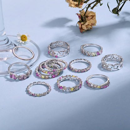 [Lumi Jewelry]Dainty Ebullient Round Cut Daily Ring