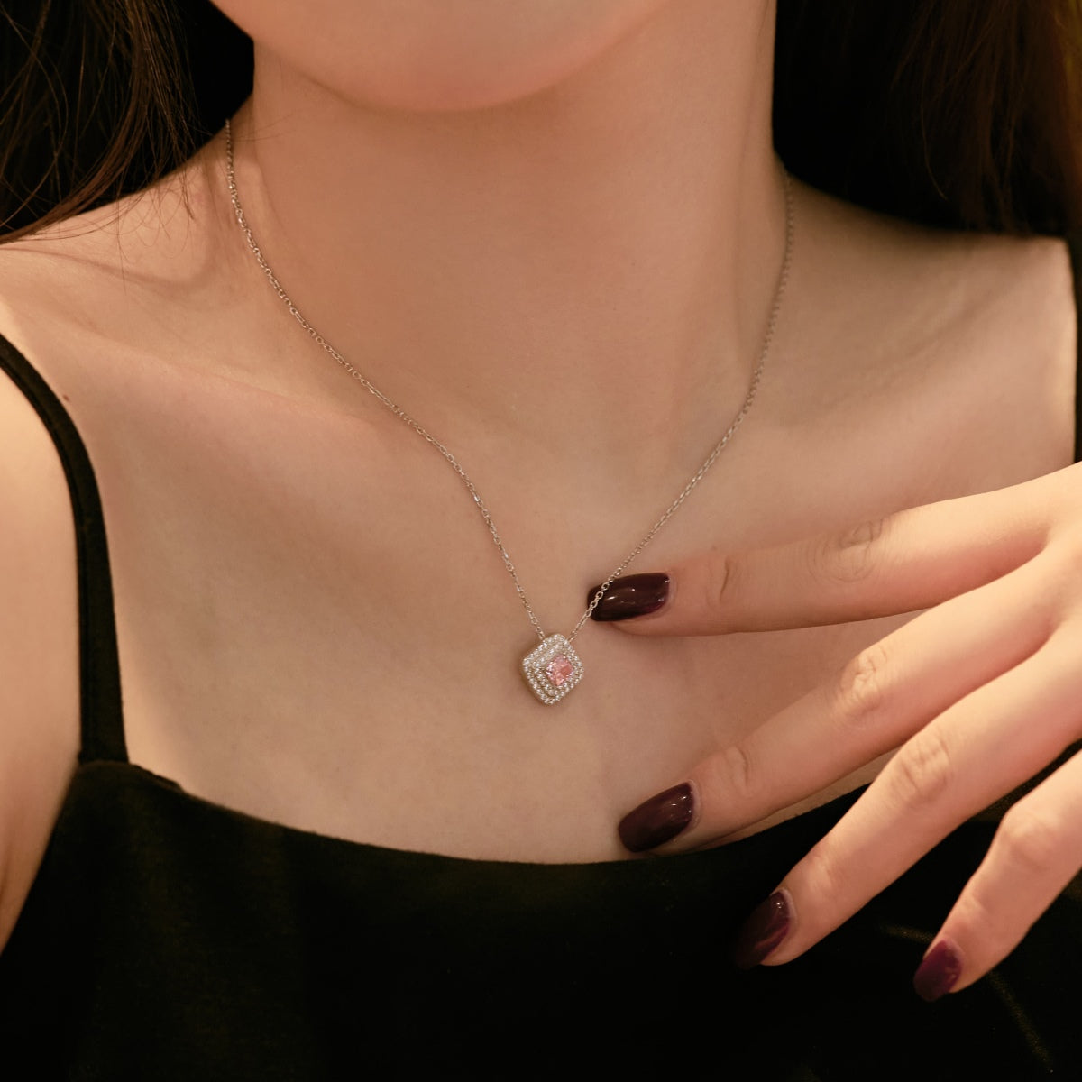 [Lumi Jewelry]Sparkling Asscher Cut Necklace