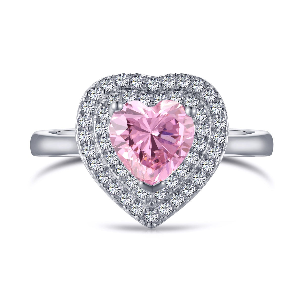 [Lumi Jewelry]Delicate Ebullient Heart Shape Wedding Ring