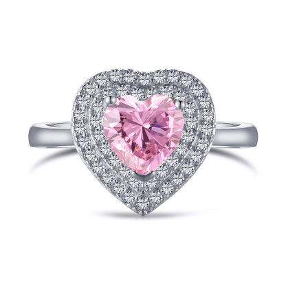 [Lumi Jewelry]Delicate Ebullient Heart Shape Wedding Ring