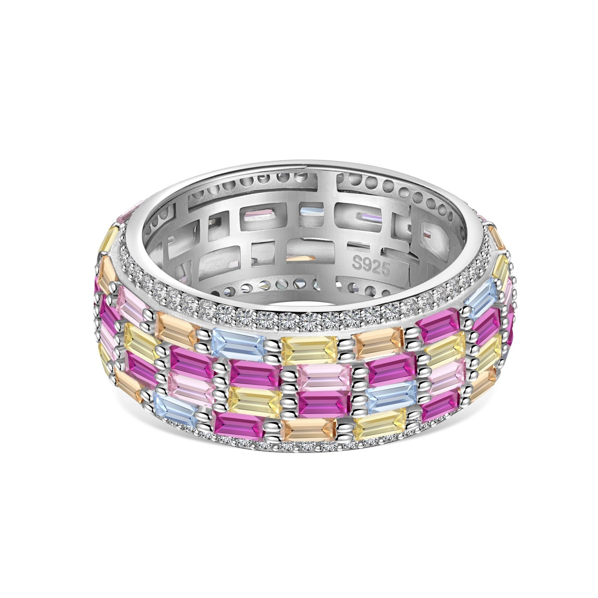 [Lumi Jewelry]Radiant Colorful Radiant Cut Daily Ring