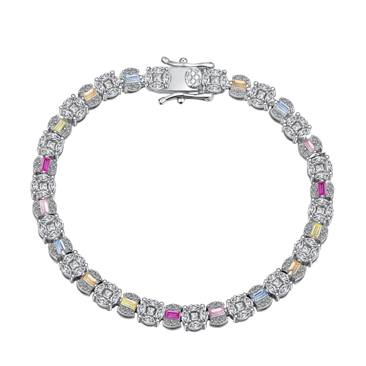 [Lumi Jewelry]Dazzling Radiant Multi Cut Daily Bracelet