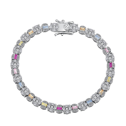 [Lumi Jewelry]Dazzling Radiant Multi Cut Daily Bracelet