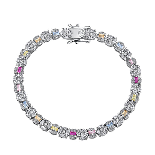 [Lumi Jewelry]Dazzling Radiant Multi Cut Daily Bracelet