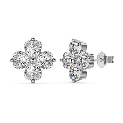 [Lumi Jewelry]Four-Leaf Clover Ball Earrings