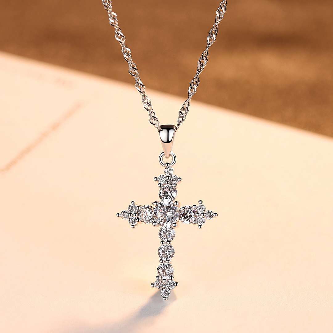[Lumi Jewelry]Delicate Cross Shape Necklace