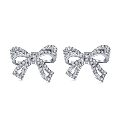 [Lumi Jewelry]Dainty Bow Shape Earrings