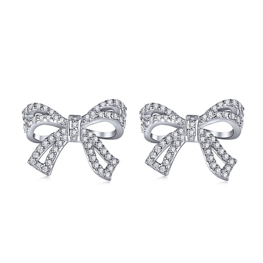 [Lumi Jewelry]Dainty Bow Shape Earrings