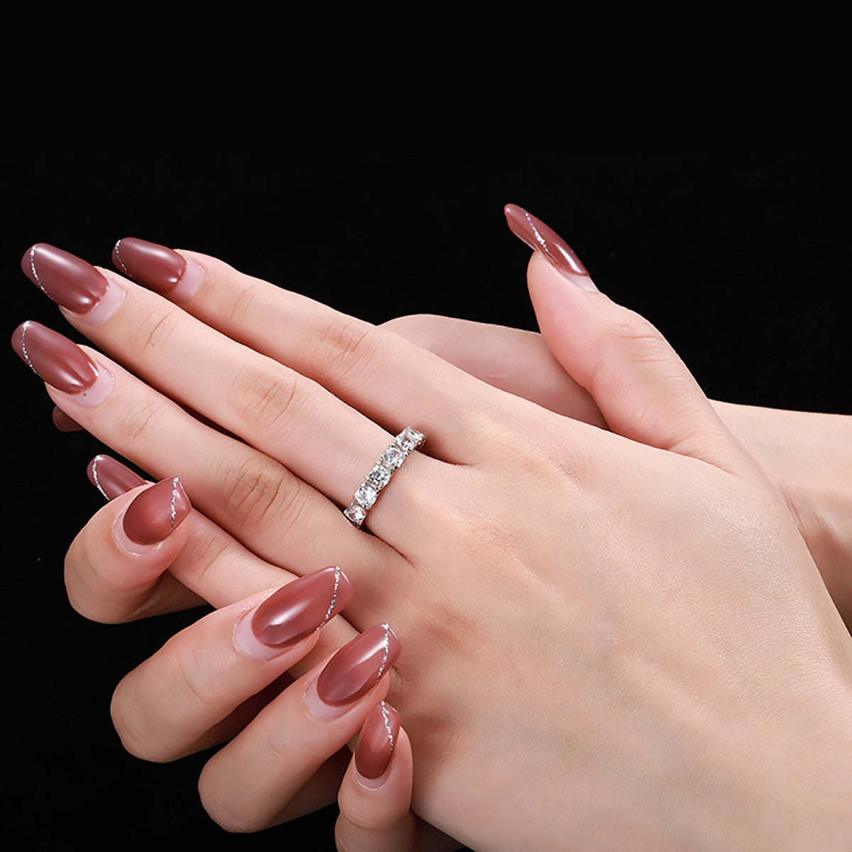 [Lumi Jewelry]Eternity Round Cut Tennis Ring