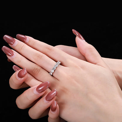 [Lumi Jewelry]Eternity Round Cut Tennis Ring