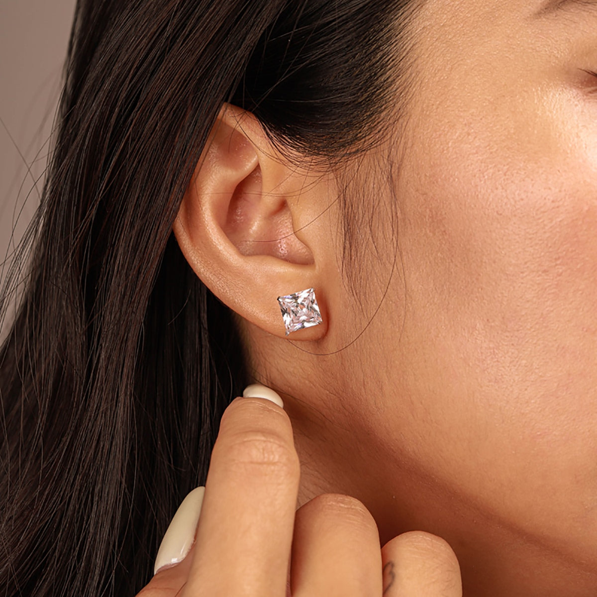 [Lumi Jewelry]Ornate Square Shape Earrings