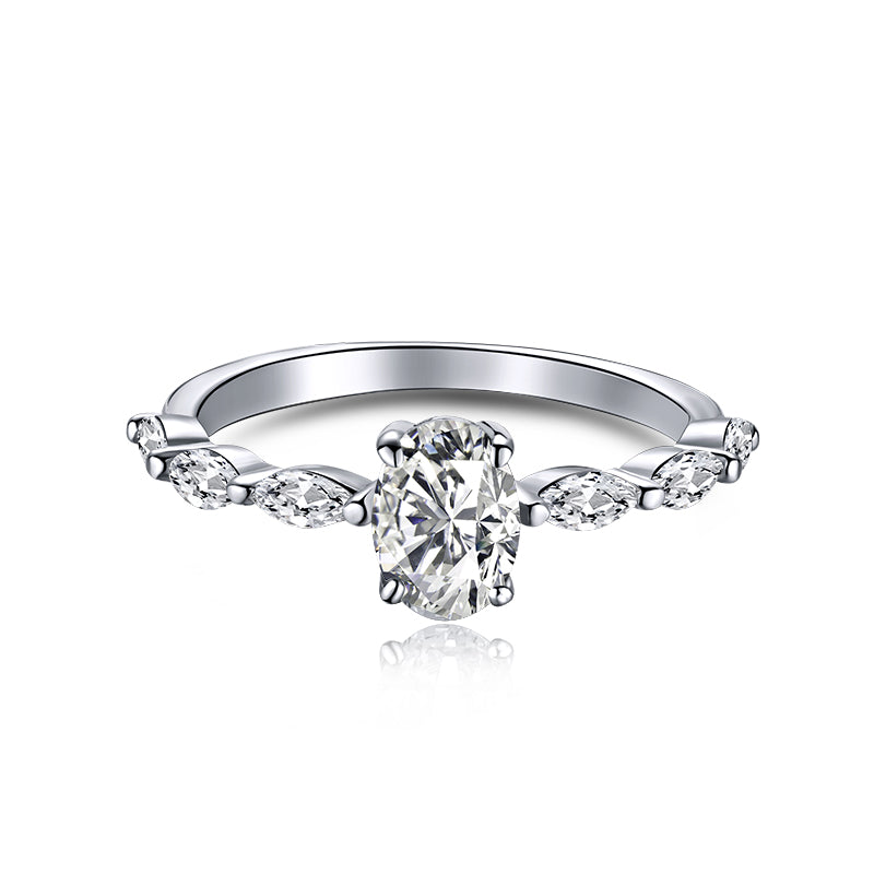[Lumi Jewelry]0.75 Carat Luxurious Vibrant Elongated Cushion Cut Daily Ring
