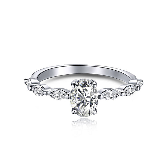 [Lumi Jewelry]0.75 Carat Luxurious Vibrant Elongated Cushion Cut Daily Ring