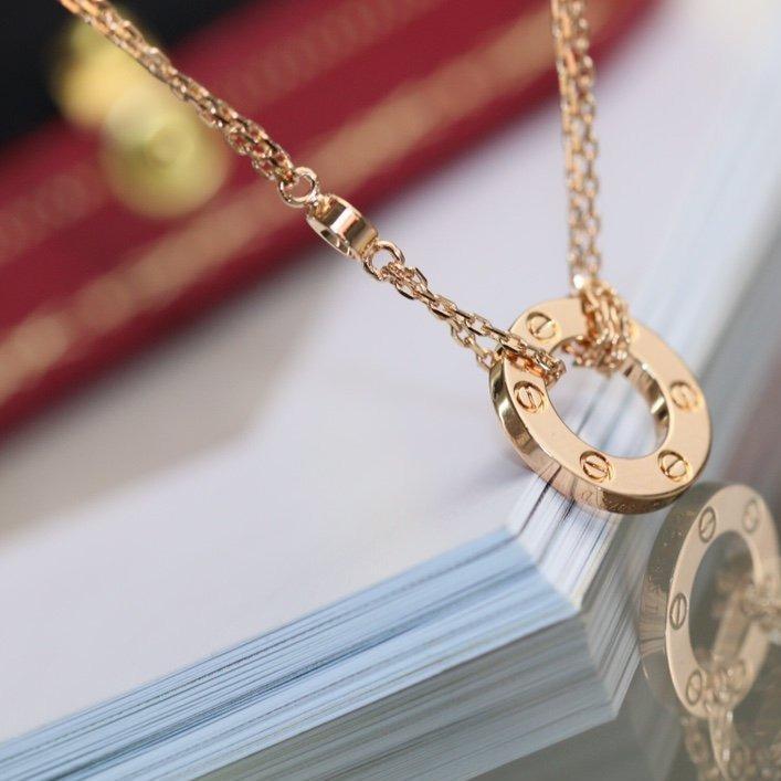 [Lumi Jewelry]LOVE NECKLACE ADJUSTABLE ROSE GOLD 2 DIAMOND