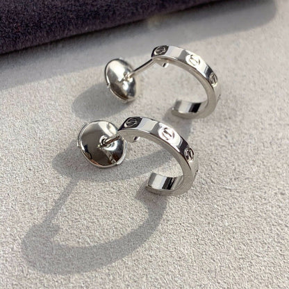 [Lumi Jewelry]LOVE EARRINGS 2.65MM SILVER