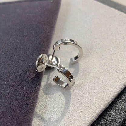 [Lumi Jewelry]LOVE EARRINGS 2.65MM SILVER