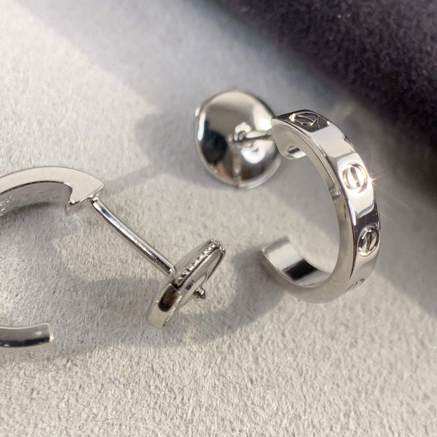 [Lumi Jewelry]LOVE EARRINGS 2.65MM SILVER