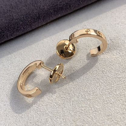 [Lumi Jewelry]LOVE EARRINGS 2.65MM PINK GOLD