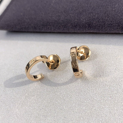 [Lumi Jewelry]LOVE EARRINGS 2.65MM PINK GOLD