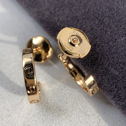 [Lumi Jewelry]LOVE EARRINGS 2.65MM PINK GOLD