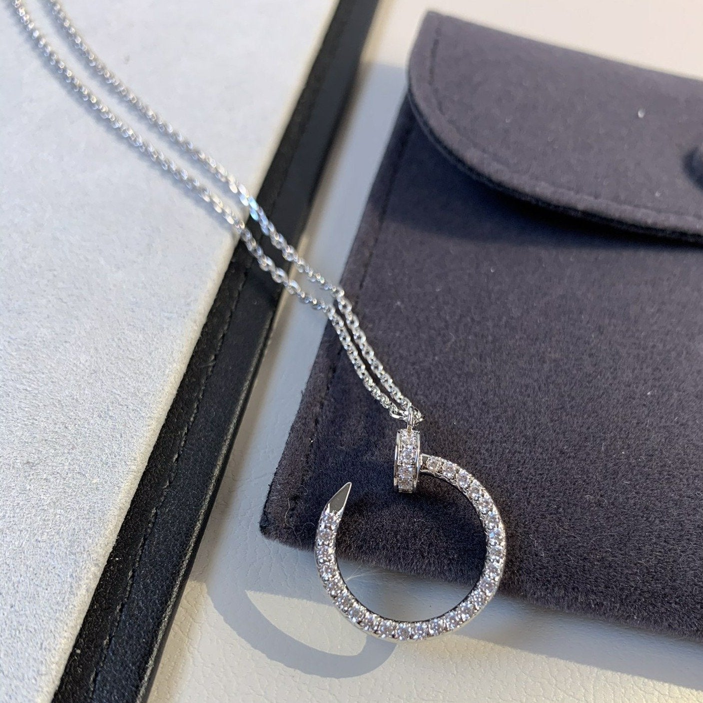 [Lumi Jewelry]JUSTE NECKLACE SILVER DIAMONDS