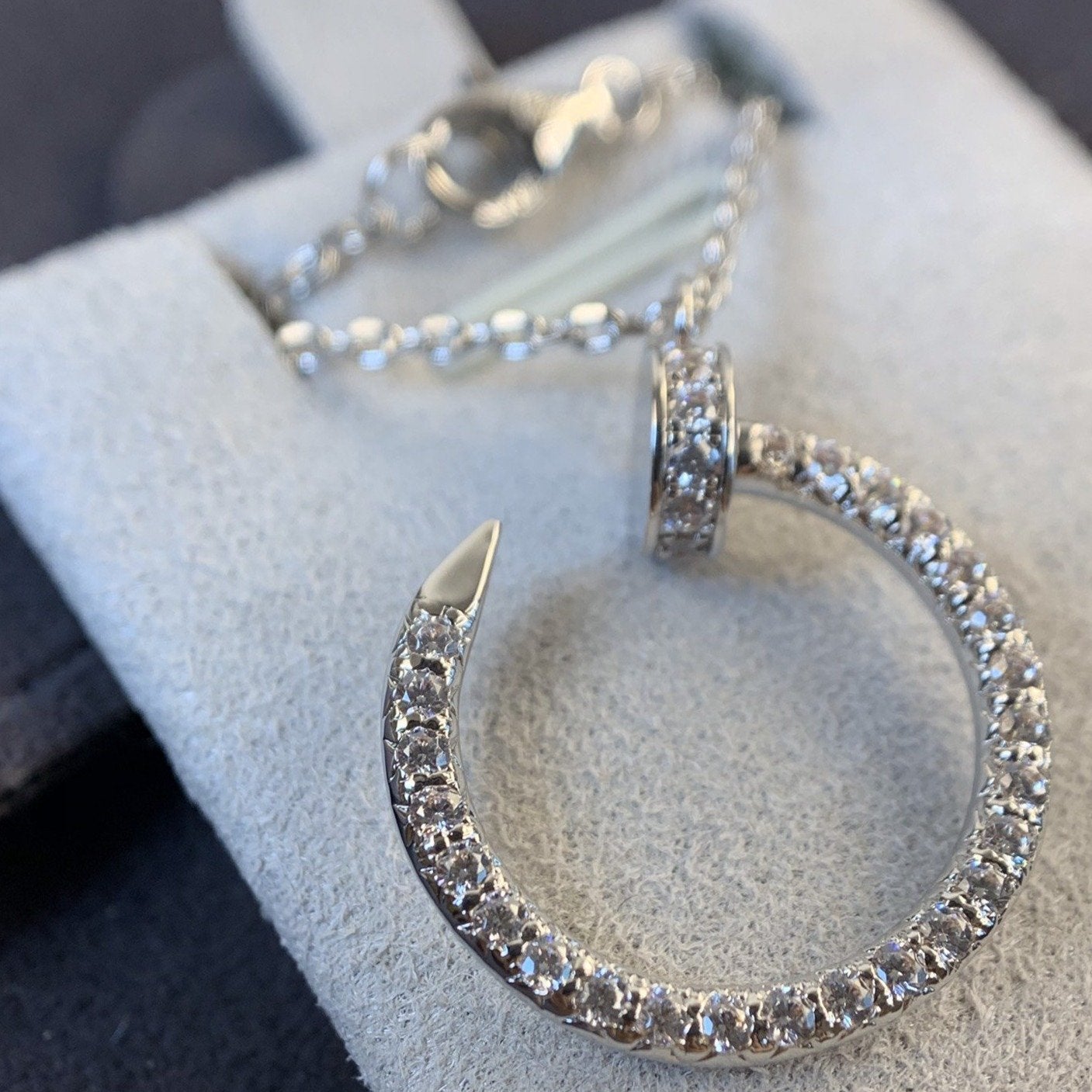 [Lumi Jewelry]JUSTE NECKLACE SILVER DIAMONDS