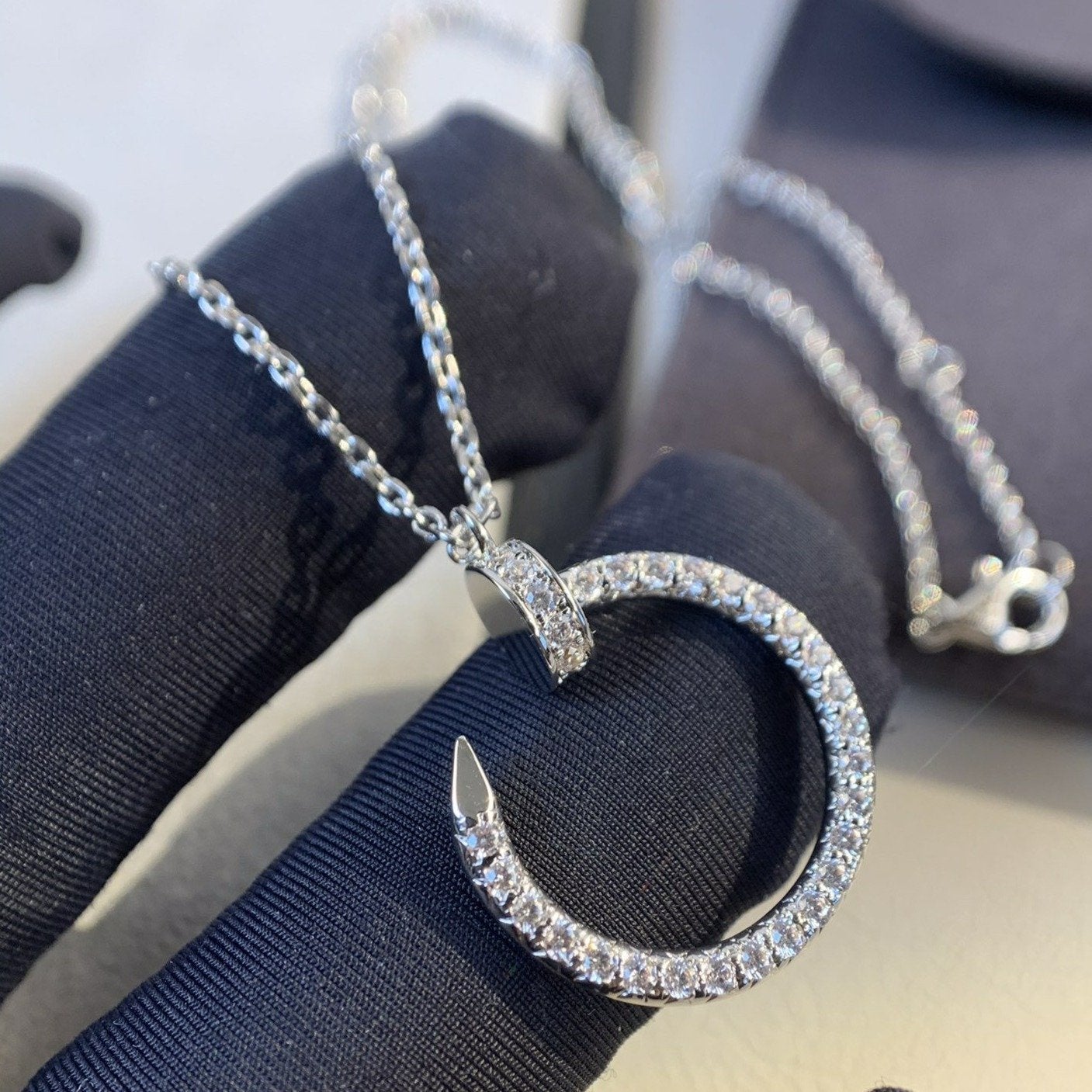 [Lumi Jewelry]JUSTE NECKLACE SILVER DIAMONDS