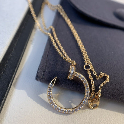[Lumi Jewelry]JUSTE NECKLACE PINK GOLD DIAMONDS