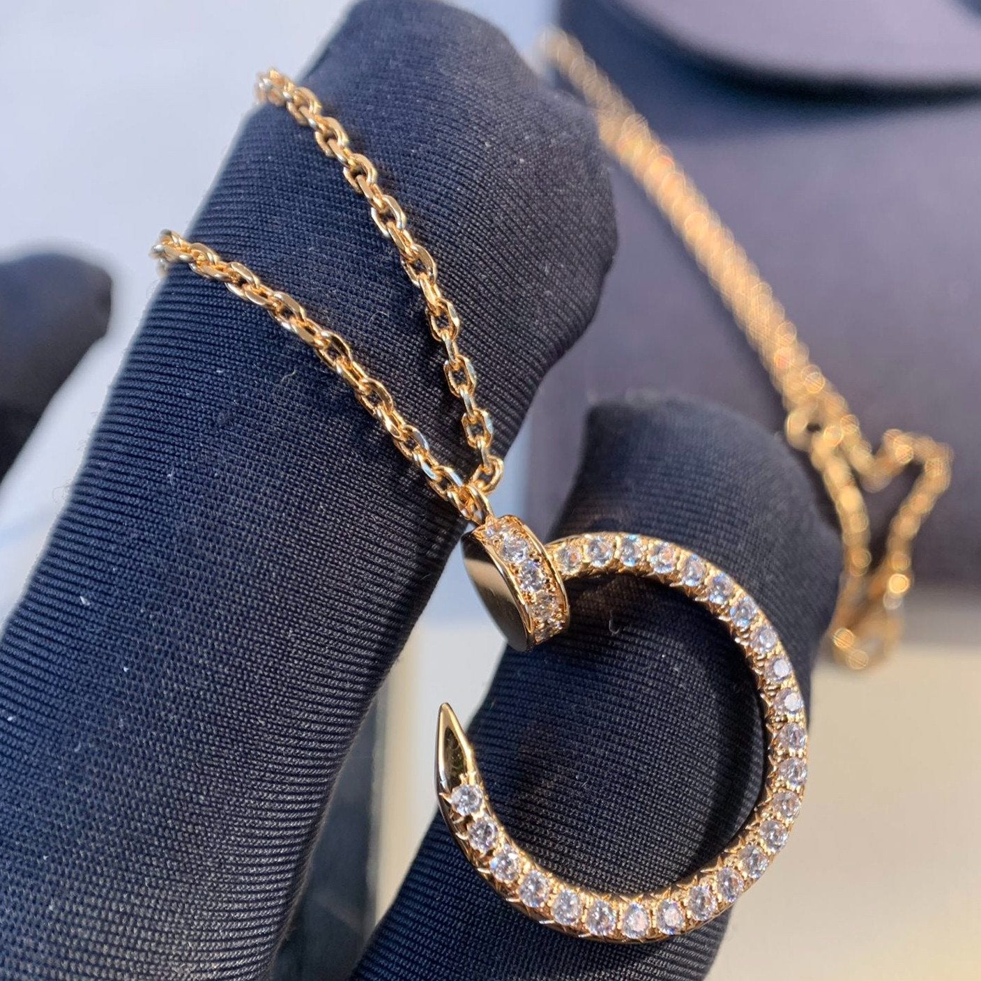 [Lumi Jewelry]JUSTE NECKLACE PINK GOLD DIAMONDS