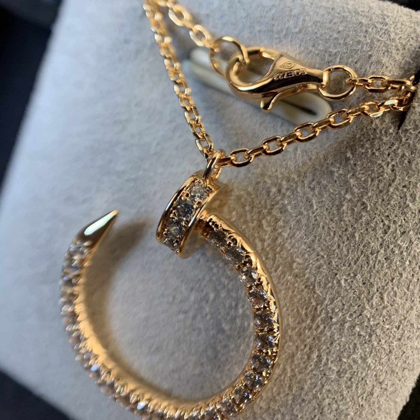 [Lumi Jewelry]JUSTE NECKLACE PINK GOLD DIAMONDS