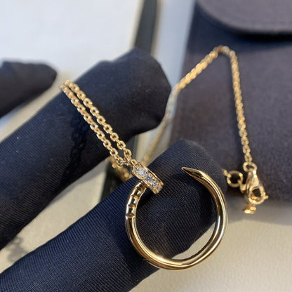 [Lumi Jewelry]JUSTE NECKLACE PINK GOLD DIAMONDS