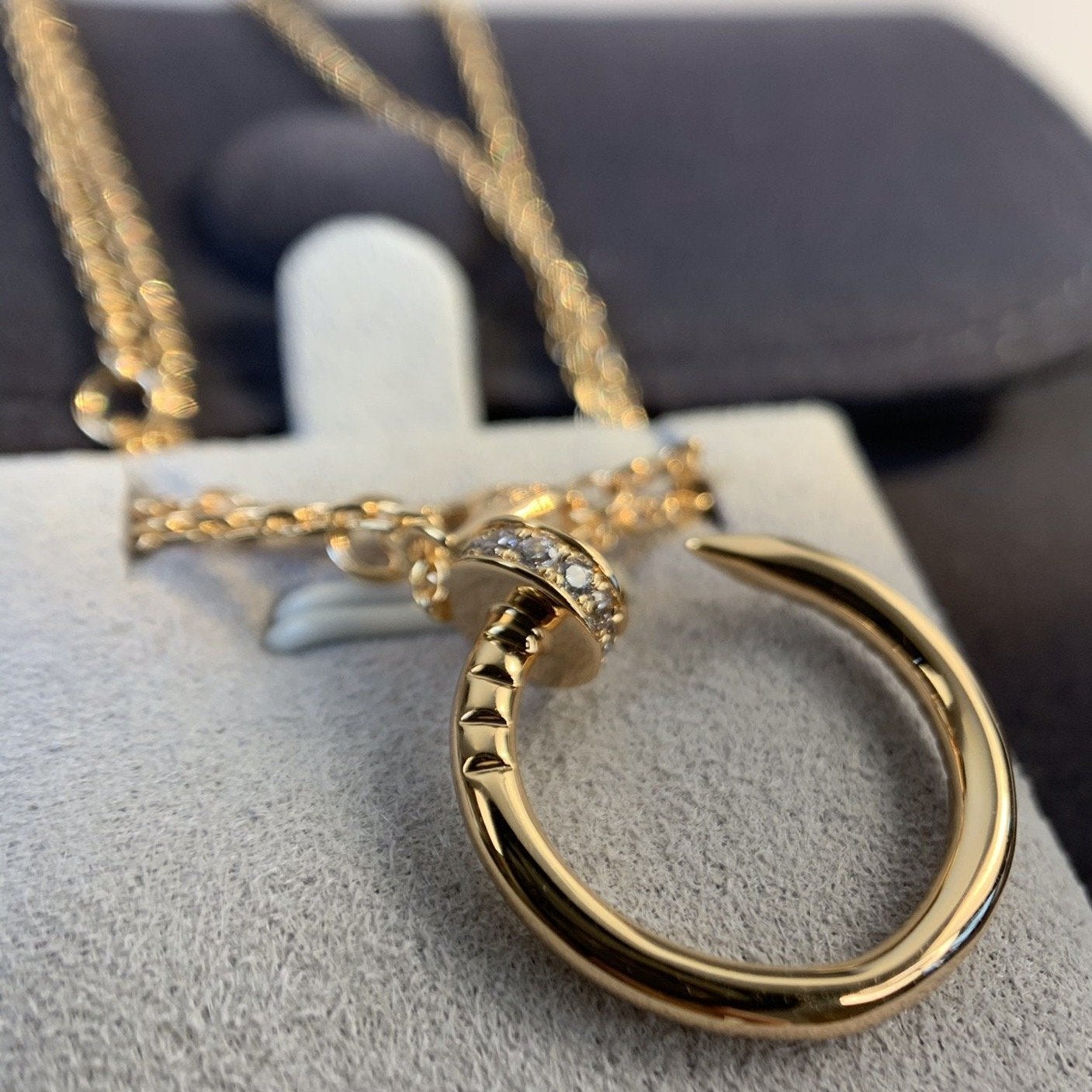 [Lumi Jewelry]JUSTE NECKLACE PINK GOLD DIAMONDS