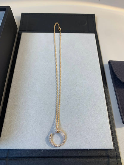 [Lumi Jewelry]JUSTE NECKLACE PINK GOLD DIAMONDS