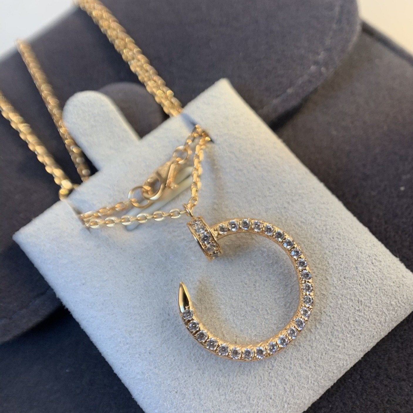 [Lumi Jewelry]JUSTE NECKLACE PINK GOLD DIAMONDS