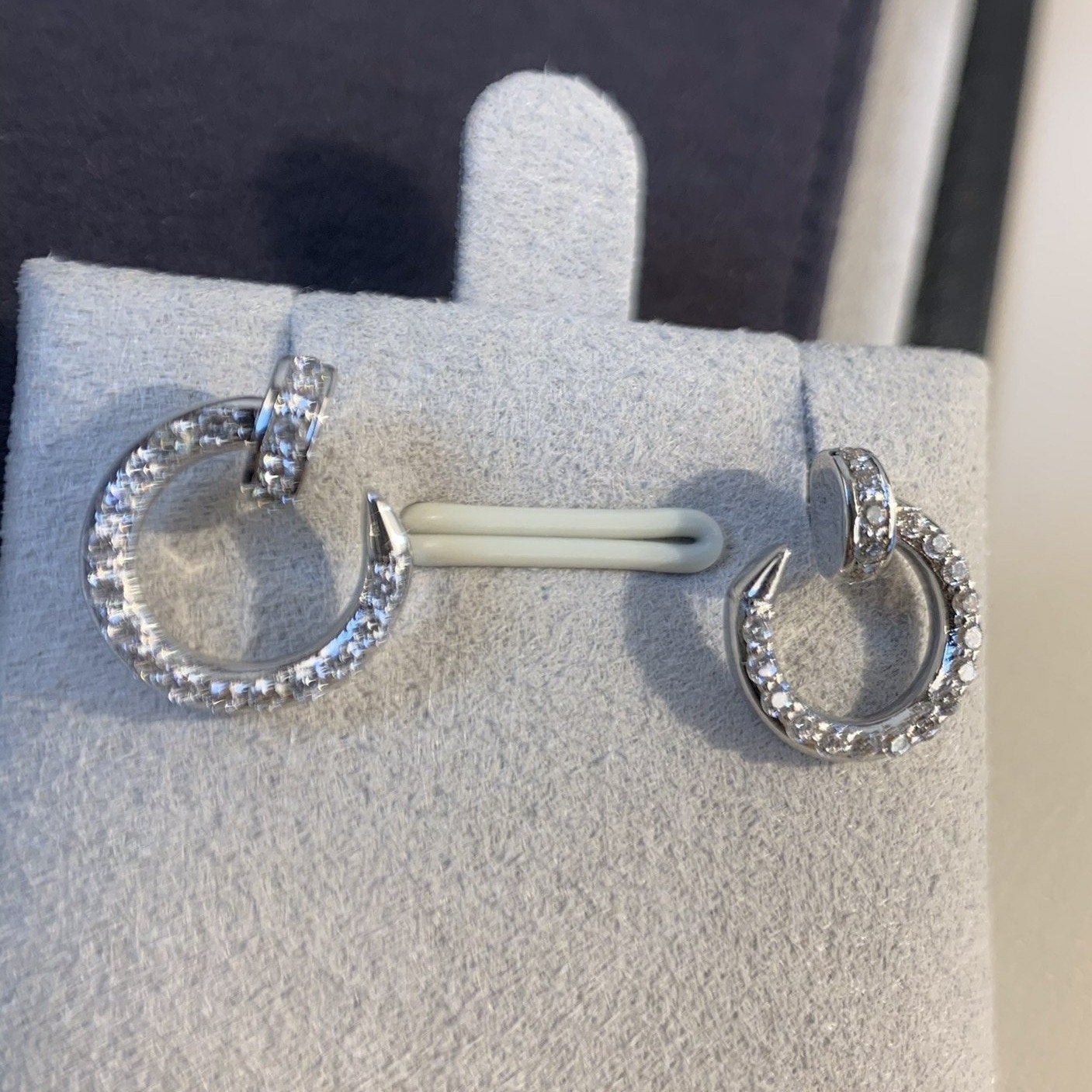 [Lumi Jewelry]JUSTE EARRINGS SILVER DIAMONDS