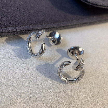 [Lumi Jewelry]JUSTE EARRINGS SILVER DIAMONDS