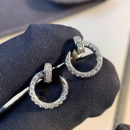 [Lumi Jewelry]JUSTE EARRINGS SILVER DIAMONDS