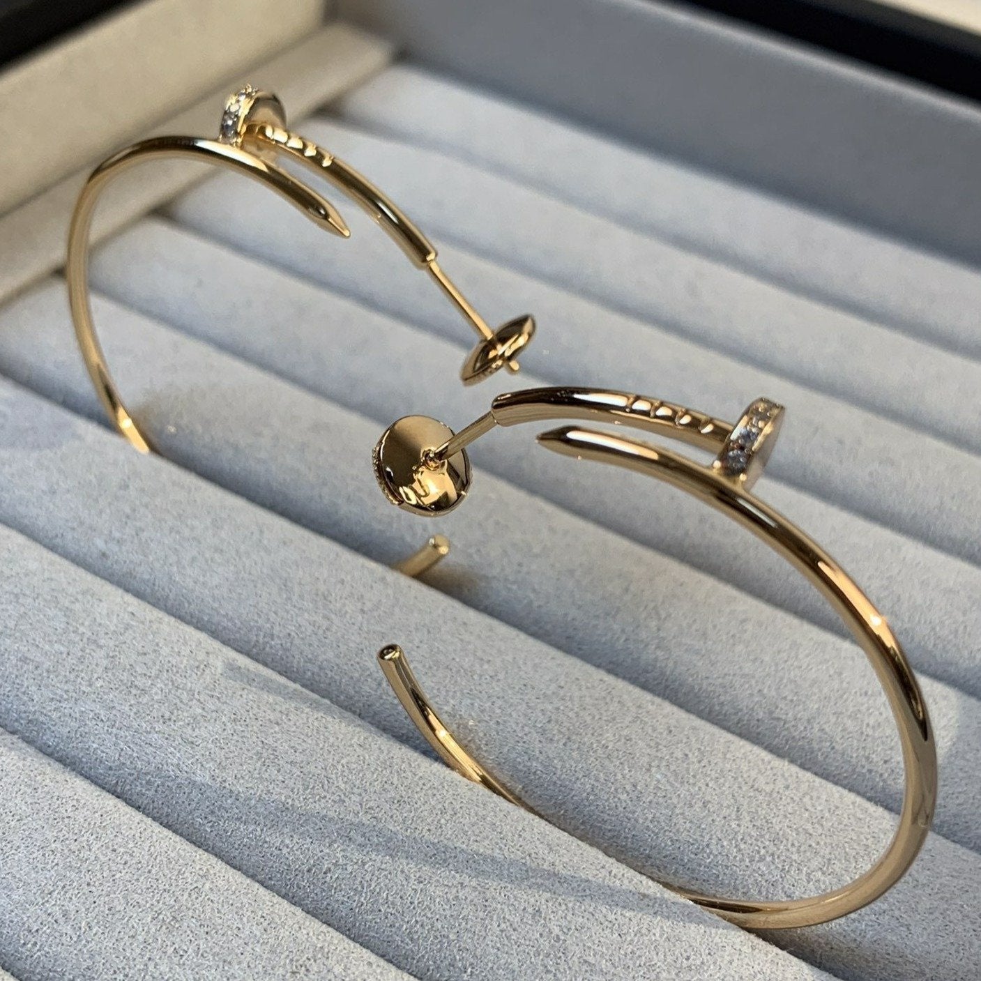 [Lumi Jewelry]JUSTE EARRINGS GOLD DIAMONDS 1.8MM